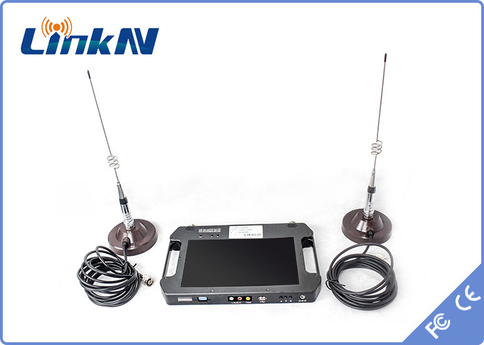 Portable COFDM Video Receiver Battery Powered HDMI CVBS with Display Diversity Reception AES256 DC 12V