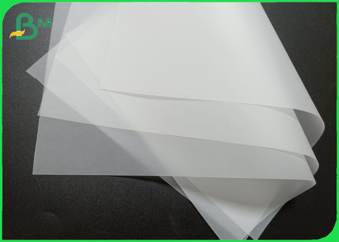 Lightweight White Semi - Transparent Tracing Paper Roll 50gsm - 90gsm