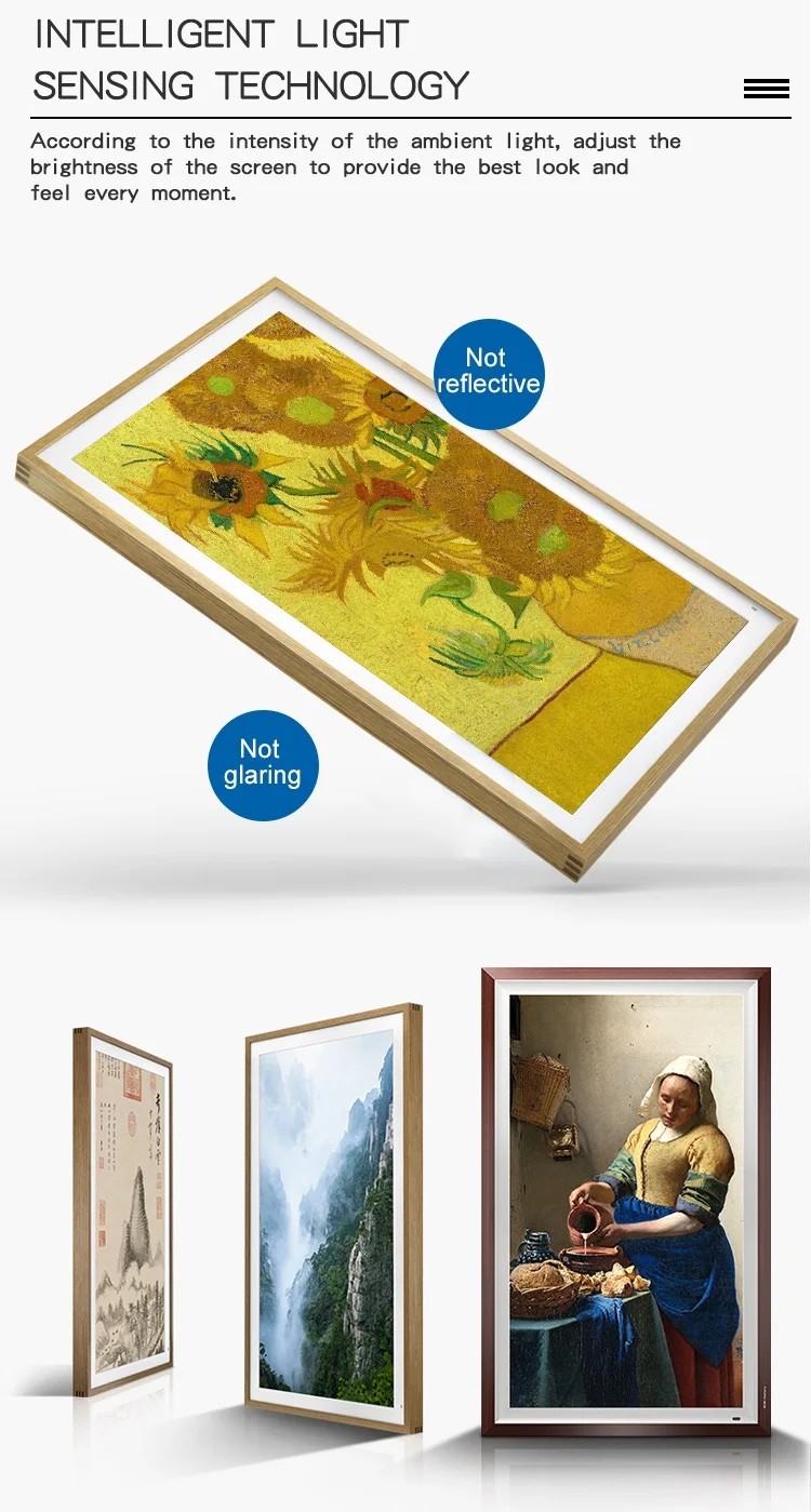 2K FHD Display Digital Painting Photo Frame For Home Wall Mount