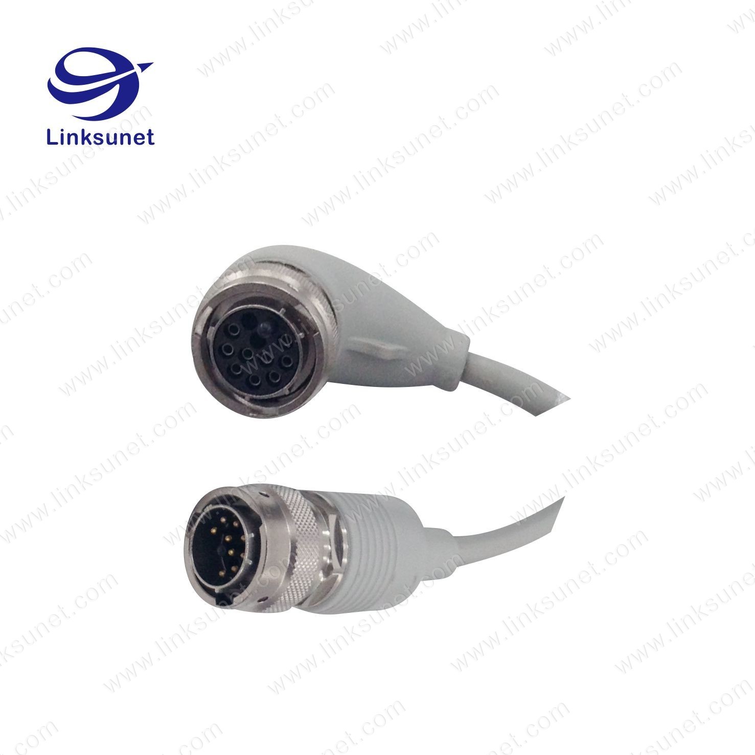Amphenol Copper - Zinc alloy connectors SMB signal grey wire harness for robot