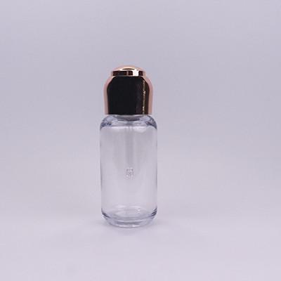 80ml Luxury PETG Dropper Serum Bottle Eye Dropper Plastic With Electroplated
