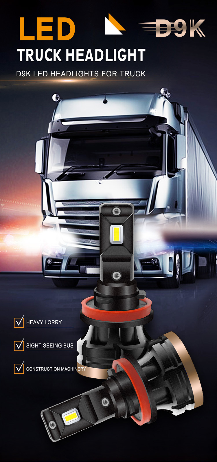 H4 H7 H8 H11 H16 Fog Light Bulb 40W D9K-9004 9005 9006 9007