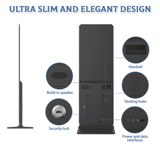 32 Inch LCD Floor Standing Digital Signage Display For Indoor