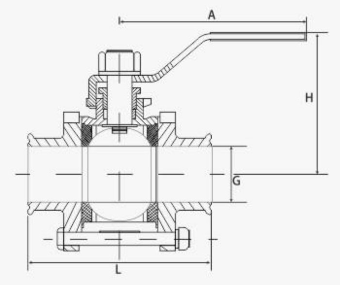 1000wog High Quality Manufacturers Stainless Steel 3PC Clamp Ball Valve