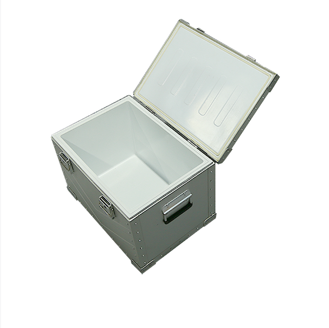 Anodize Outdoor Metal Aluminum Alloy Lunch Car Folding Boxes grey Camping Cargo Storage Kitchen Camping Box