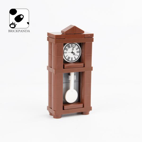 MOC bricks home decoration pendulum vintage clock accessories mini building