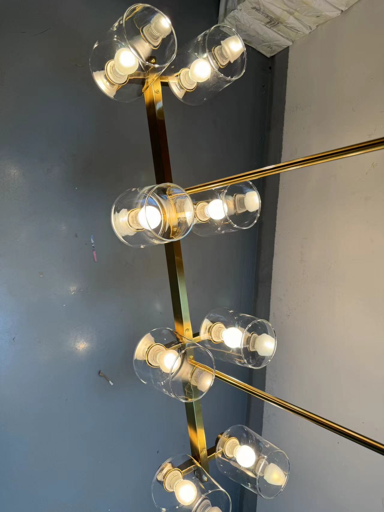 42in 8 Light Contemporary Gold Island Chandelier Lighting Home Foyer Entryway
