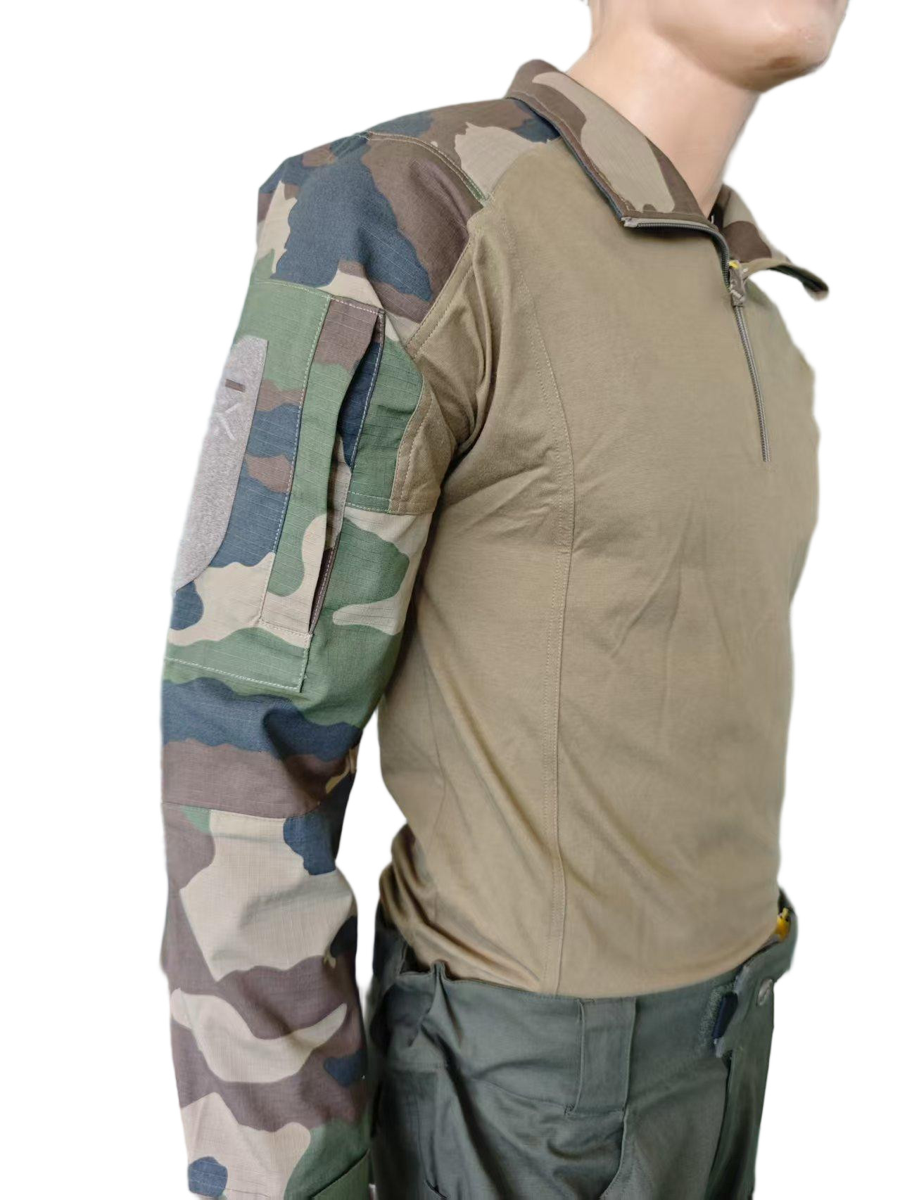 Semi Placket Camouflage Tactical Training Suit Frog Jacket Battle Trousers Quick Dry Camouflage Combat Shirt Tactical Clothing Ripstop Uniform