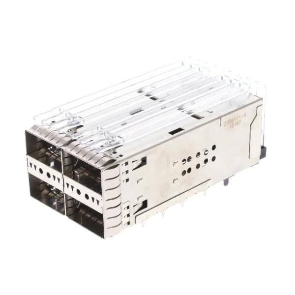 TE 2308171-6 ZQSFP+ Receptacle With Cage Ganged (2x2) Connector Included