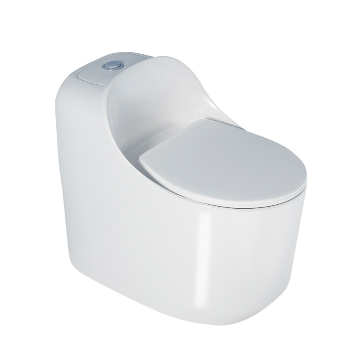 Slowly Closing Seat Cover One-Piece Elongated Non-Electric Toilet for American Market