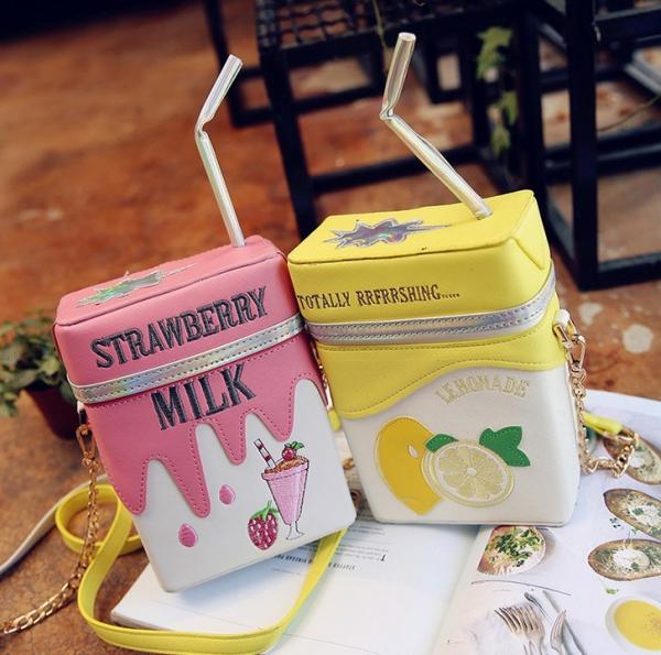 Summer new shoulder bag diagonal female milk box shape straw embroidery female