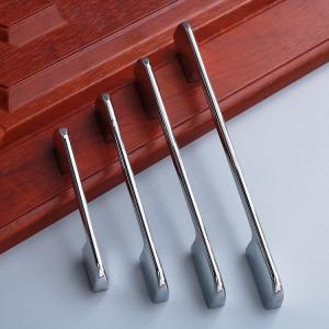 China 192mm Chrome Silver Zinc Alloy Handles Wardrobe Long For Badroom on sale