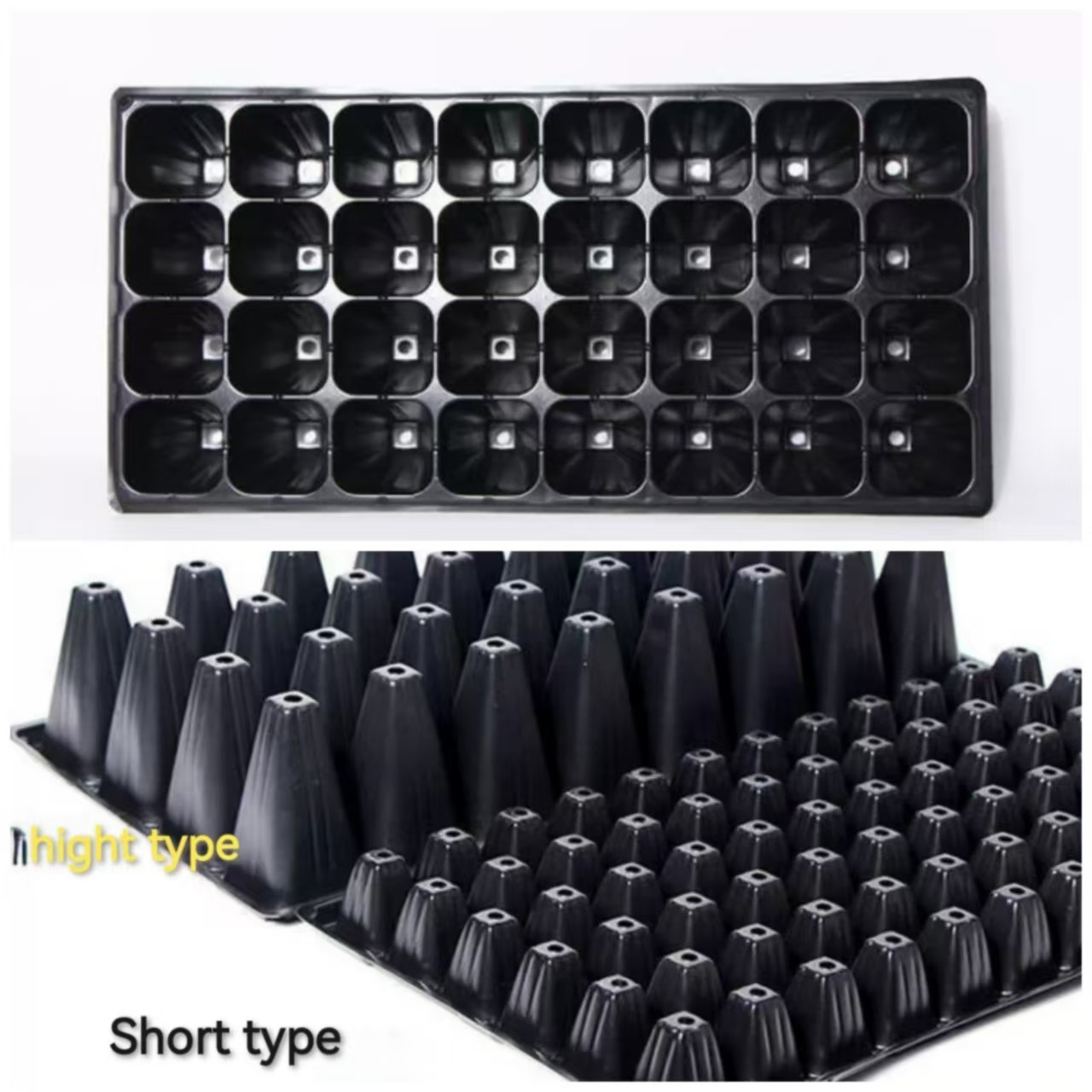 77 Cells Nursery Seedling Tray 1.5mm Thickness 150g Seed Starter Trays Plastic