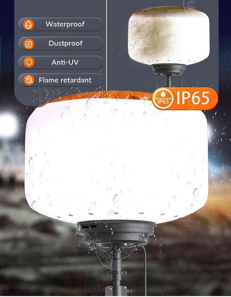 Outdoor Work Lamp LED Balloon Light 320W Outdoor Tower Lights For Temporary Illumination
