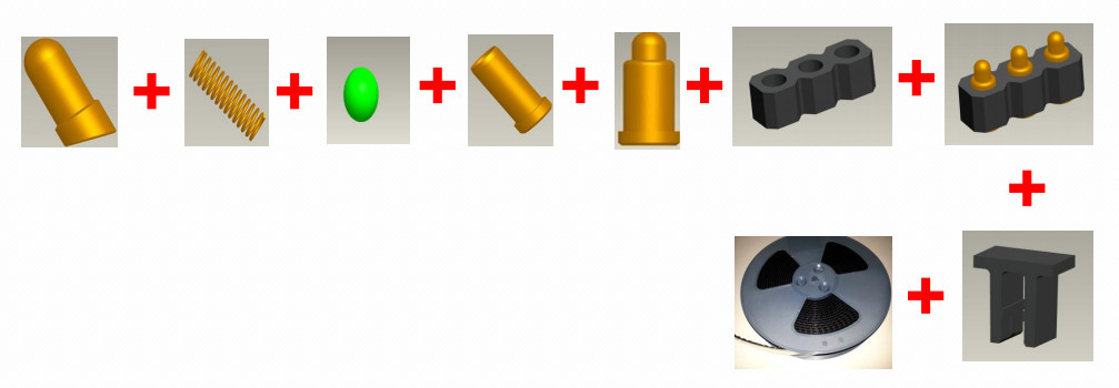 Male And Female Spring Loaded Connector 2 Pin Solder Cup Connectors