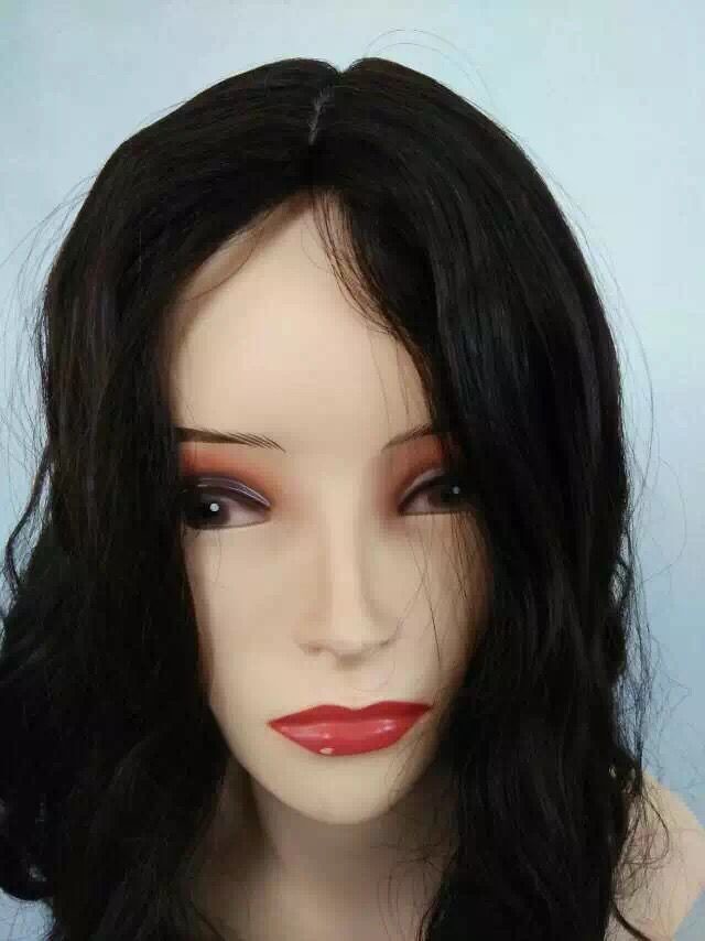 12 Inches High Quality Natural Color Brazilian Virgin Human Hair Jewish Wigs with Multi- Directional