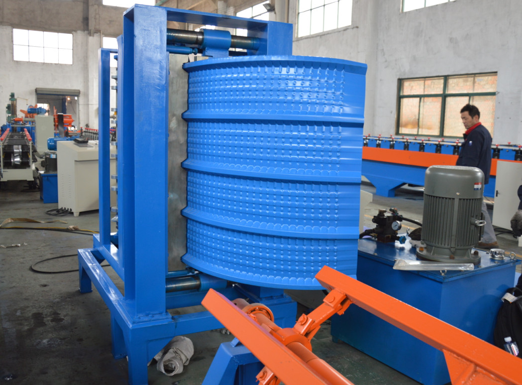4mm Thickness Steel Silo Roll Former Machine Galvanized Cold Steel Sheet 18 Stations