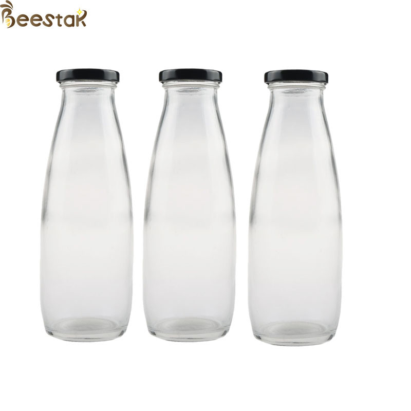 1L High Round Bottle Jam Sauce Honey Storage Jar Bottles