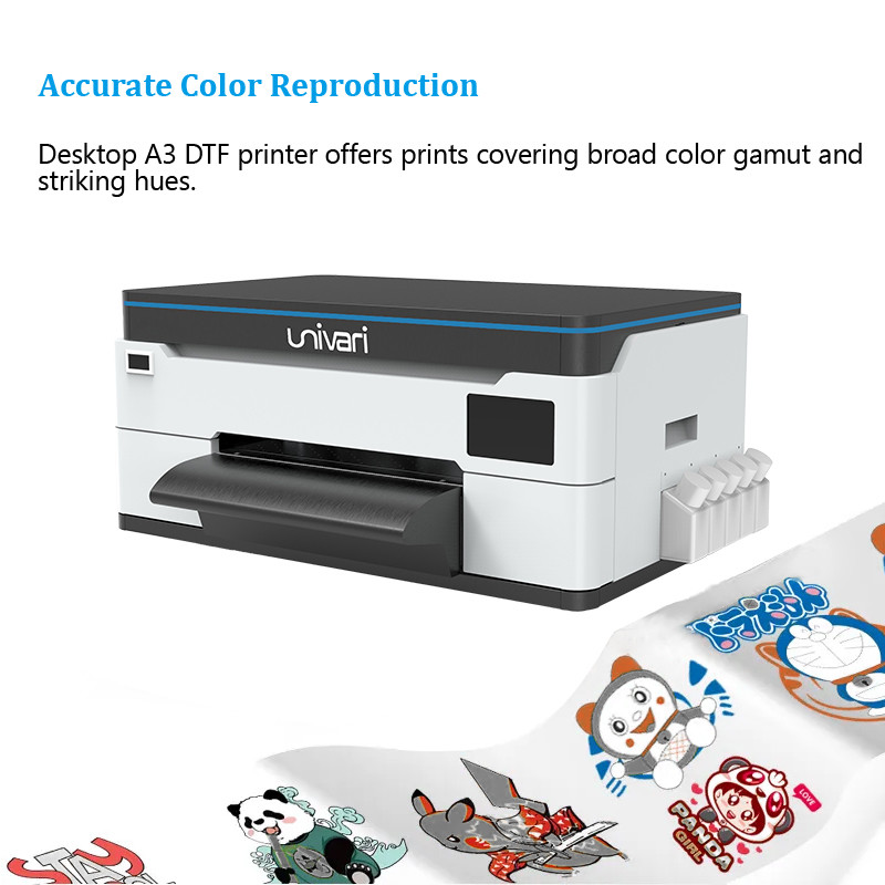 Compact A3 Size Laminating Auto Desk DTF Transfer Machine Inkjet UV DTF Printer With F1080 XP600 Head Tshirts Printing
