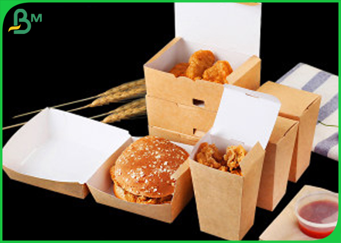 Eco-Friendly 300g 325g White Face Kraft Liner Board For Food Grade Package