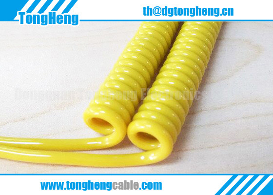 South China Extra Flexibe And Good Elastic Memory Customized Electrical Curly Cable