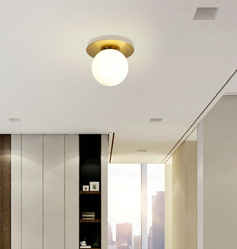 Glass Ball Ceiling light modern Staircase Balcony Corridor porch Bedside Hallway Ceiling lamp(WH-MA-165)