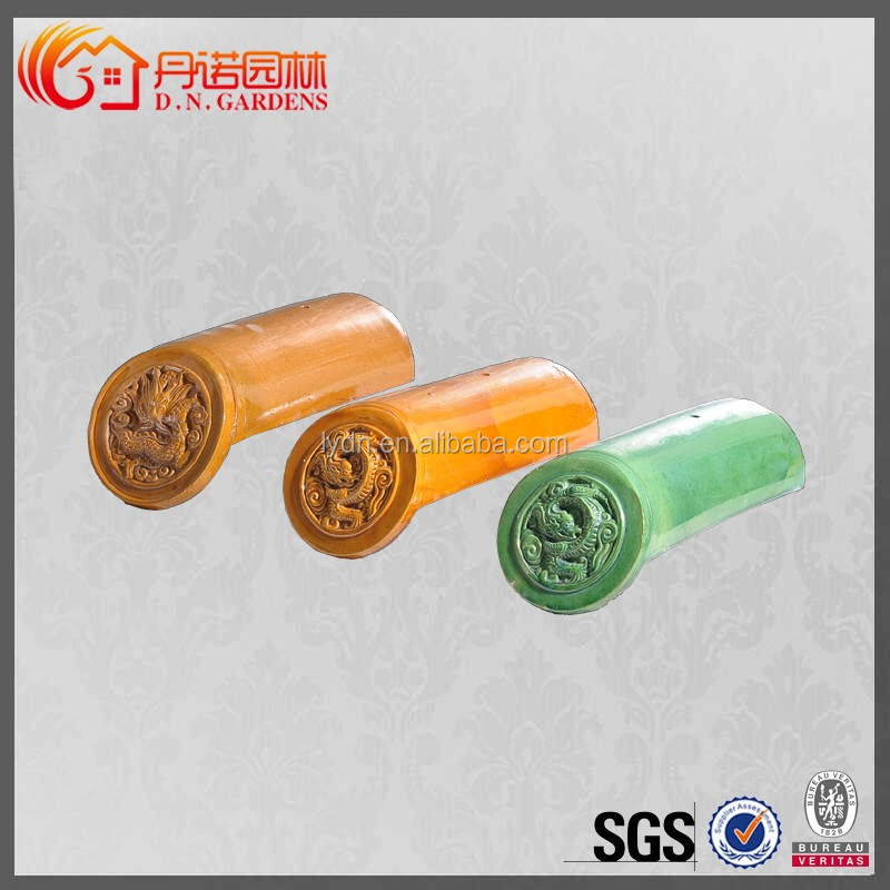 180*180 Chinese Temple Arch Gate Retro Style Faux Ceramic Clay Roof Tiles for Concrete Structure