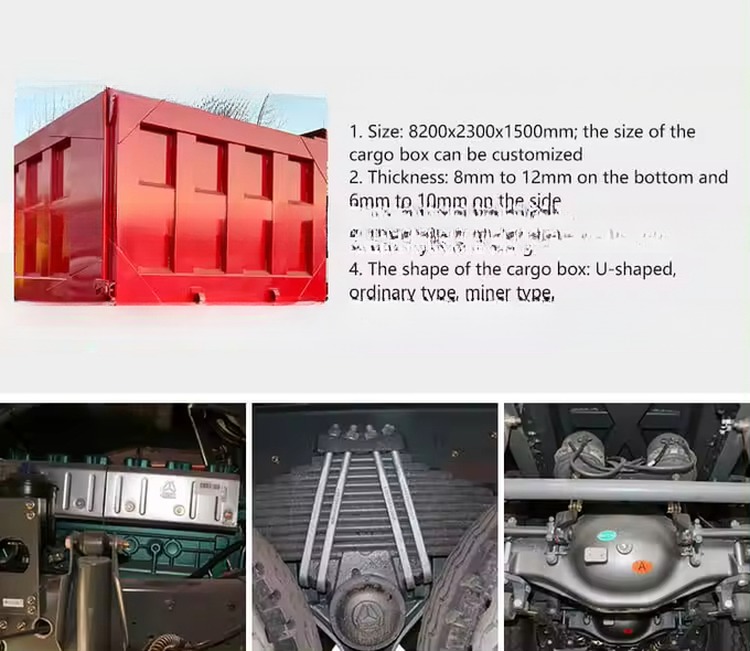 Second Hand 6x4 8x4 Howo 12 Wheeler Dump Truck 375 Tipper Truck For Highway Transportation