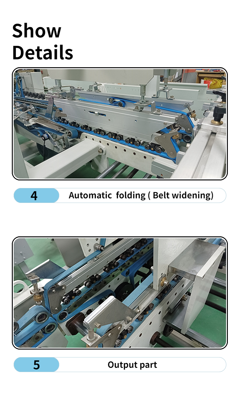 PLC Controlled CQT-800WK-1 Corrugated Paper Box Folder Gluer Machine for Box Packaging
