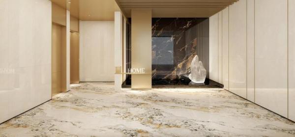 Grade AAA Outside Floor Antibacterial Porcelain Glazed Polished Tile For Hotel