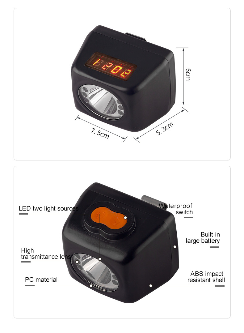 4500 Lux Sturdy Waterproof Mining Headlight LED Rechargeable Cordless