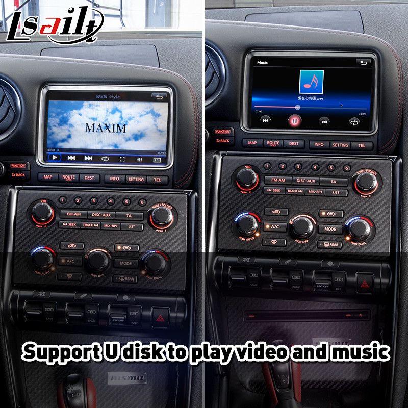 Lsailt Android Auto CP AA OEM Integration Video Interface Carplay for Nissan GTR GT-R R35 2011-2016