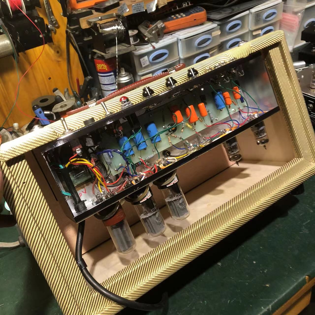 2025 Tweedle Dee Deluxe 5E3 Classic Dumble Style Mods Tweed Head, Pure Handed with Eyelet Board, 6V6GT*2, 12AX7*2, 5Y3GT*1, Grand Amplifier, Accept