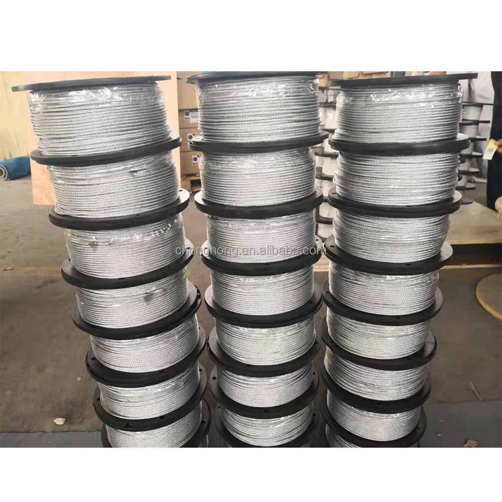 500ft Galvanized Aircraft Cable 500ft Plastic Reels for Cold Heading Steel OEM
