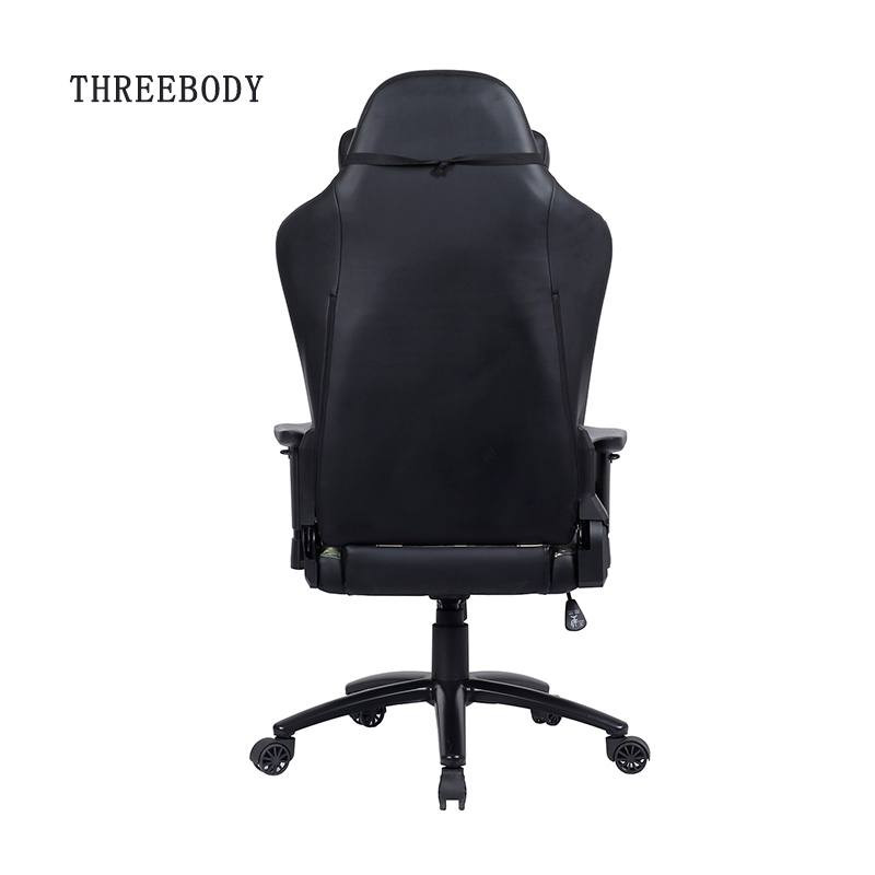 Commercial Black And White Gaming Chair , Light Weight Racing Seat Desk Chair