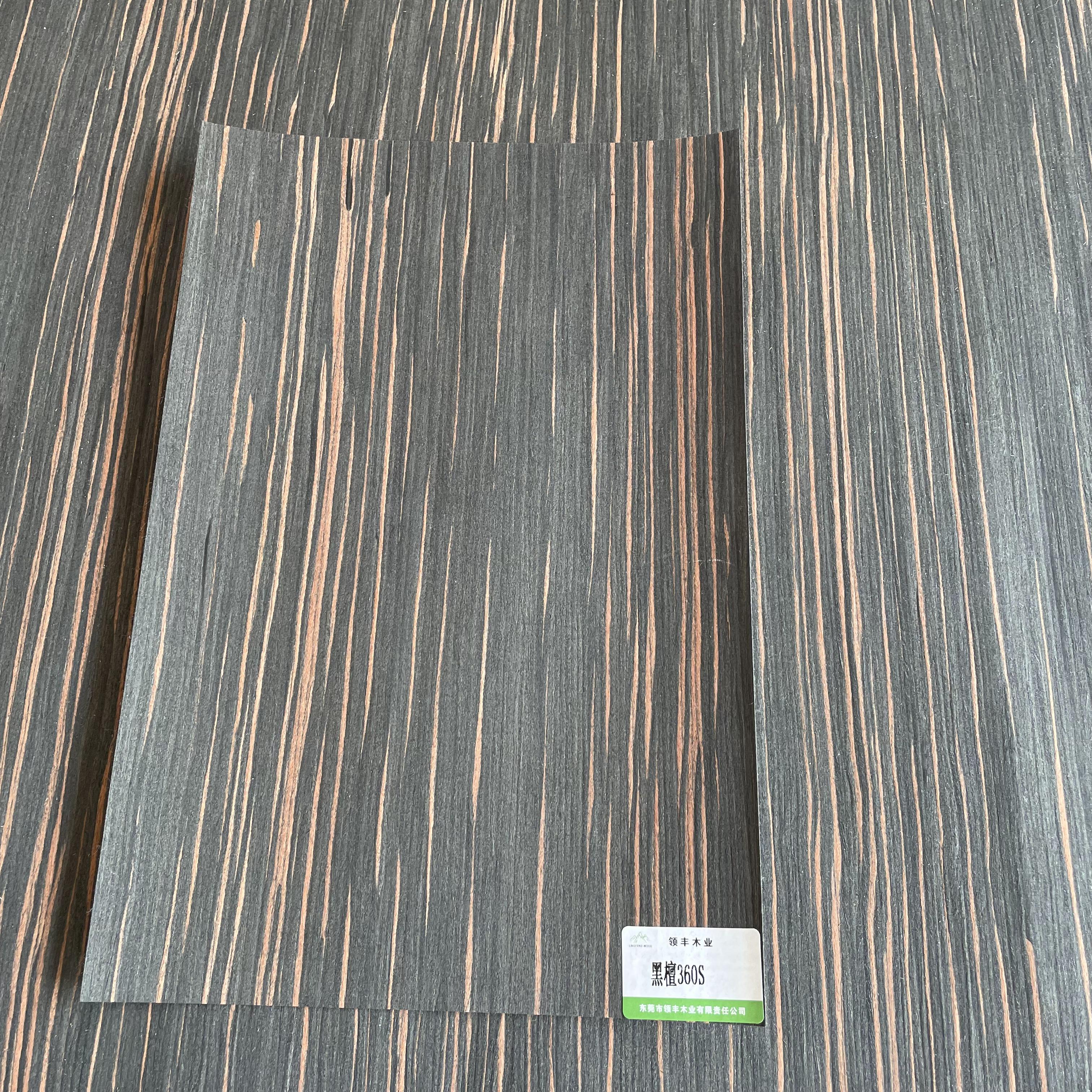 Wholesale New Design Engineered Wood Veneer imitate of ebony 360S for Furniture Surface