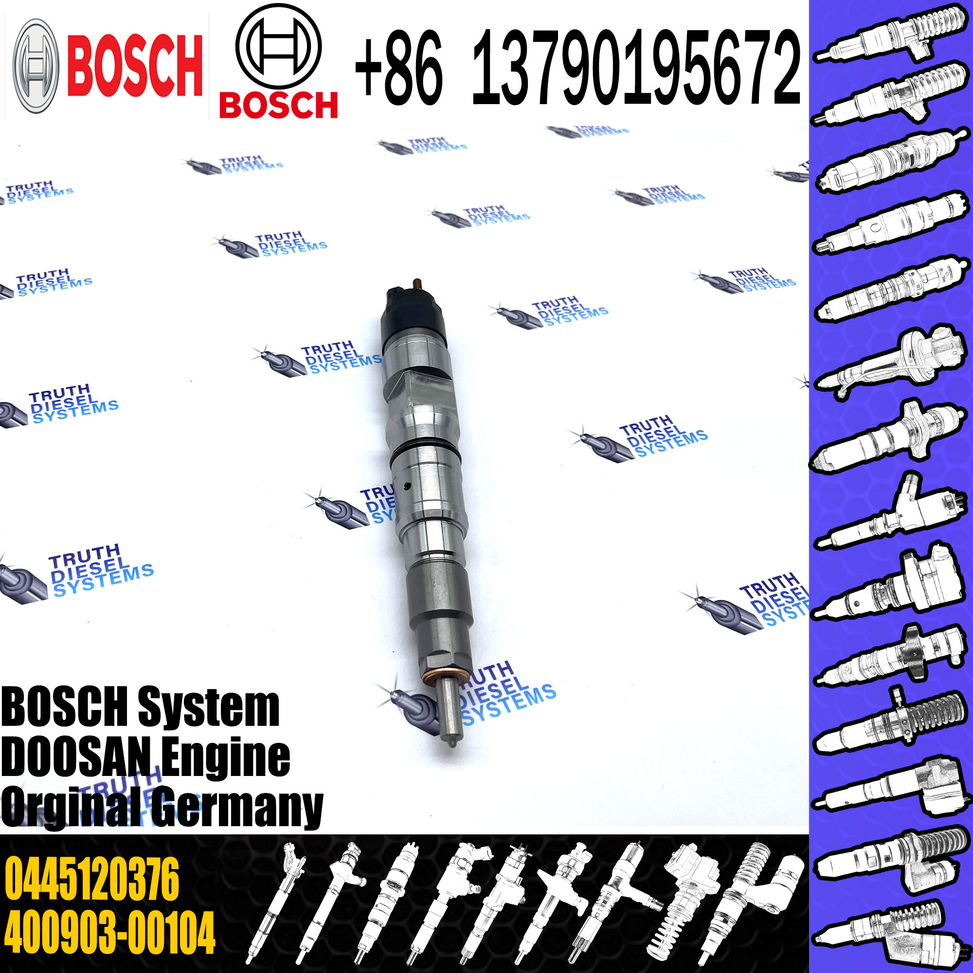 High Quality Diesel Injector 0445120376 0445120295 0445120451 0445120443 Common Rail Disesl Injector