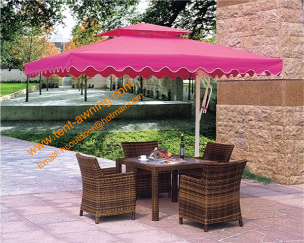 Square UV Protection Waterproof Aluminum Side Stand Patio Umbrella
