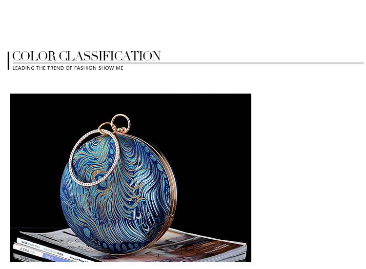 Round Ball Gold Glitter Crystal Luxury Hand Purse Diamond Metal Woman Ball Clutch Bag