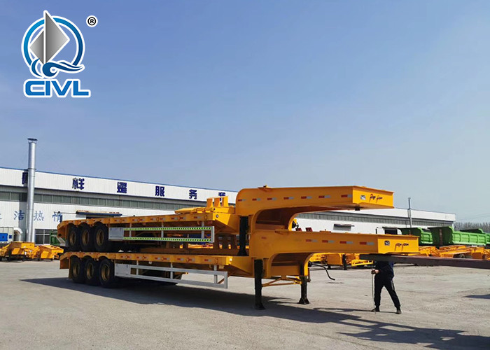 3 Axles 40 Feet Container Carrying Semi Trailer Trucks With JOST Landing Leg