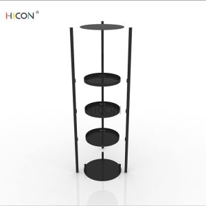 3-Tiers White Graphics Beverage Kiosk Displays Shelf Design