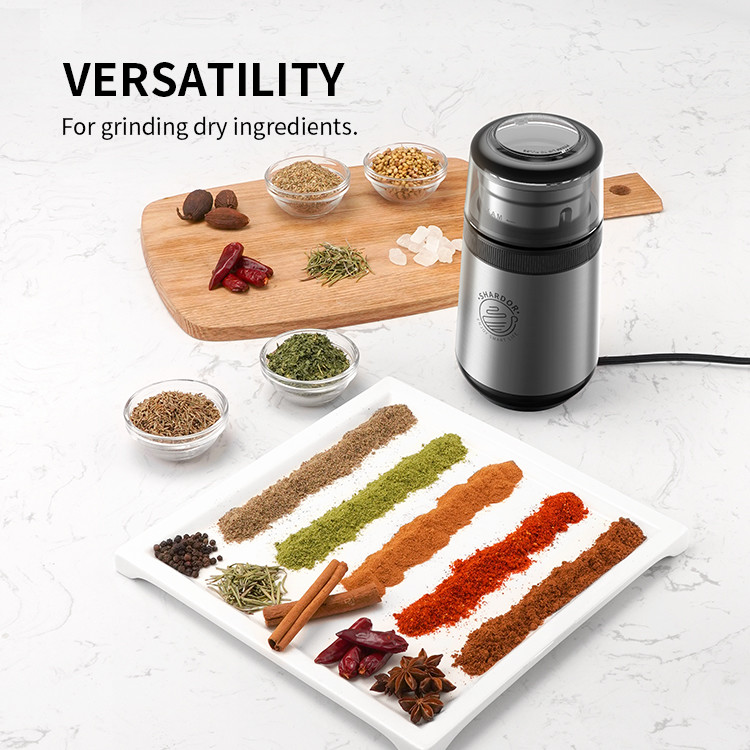 Corn Spice Coffee Bean Grinder Machine Removable Bowl Portable Electric Burr Grinder