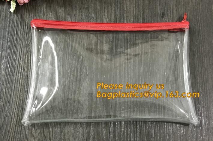 Plastic Bag OEM Custom PVC Loop Handle Image Printed Plastic Shopping Bag,Promotional Clear Waterproof Plastic Cosmetic
