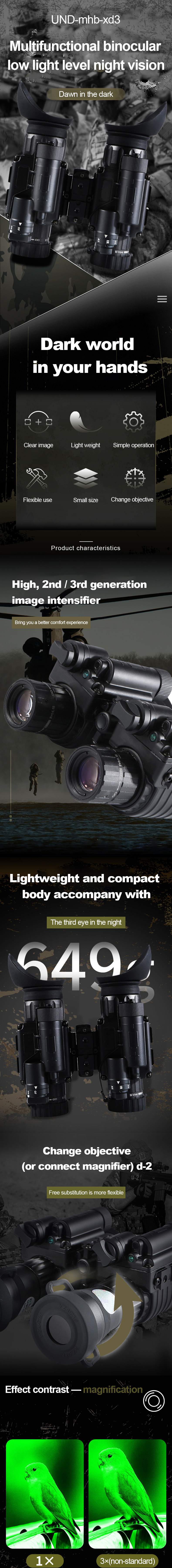 UND-mhb-xd3 Multifunctional binocularlow light level night vision