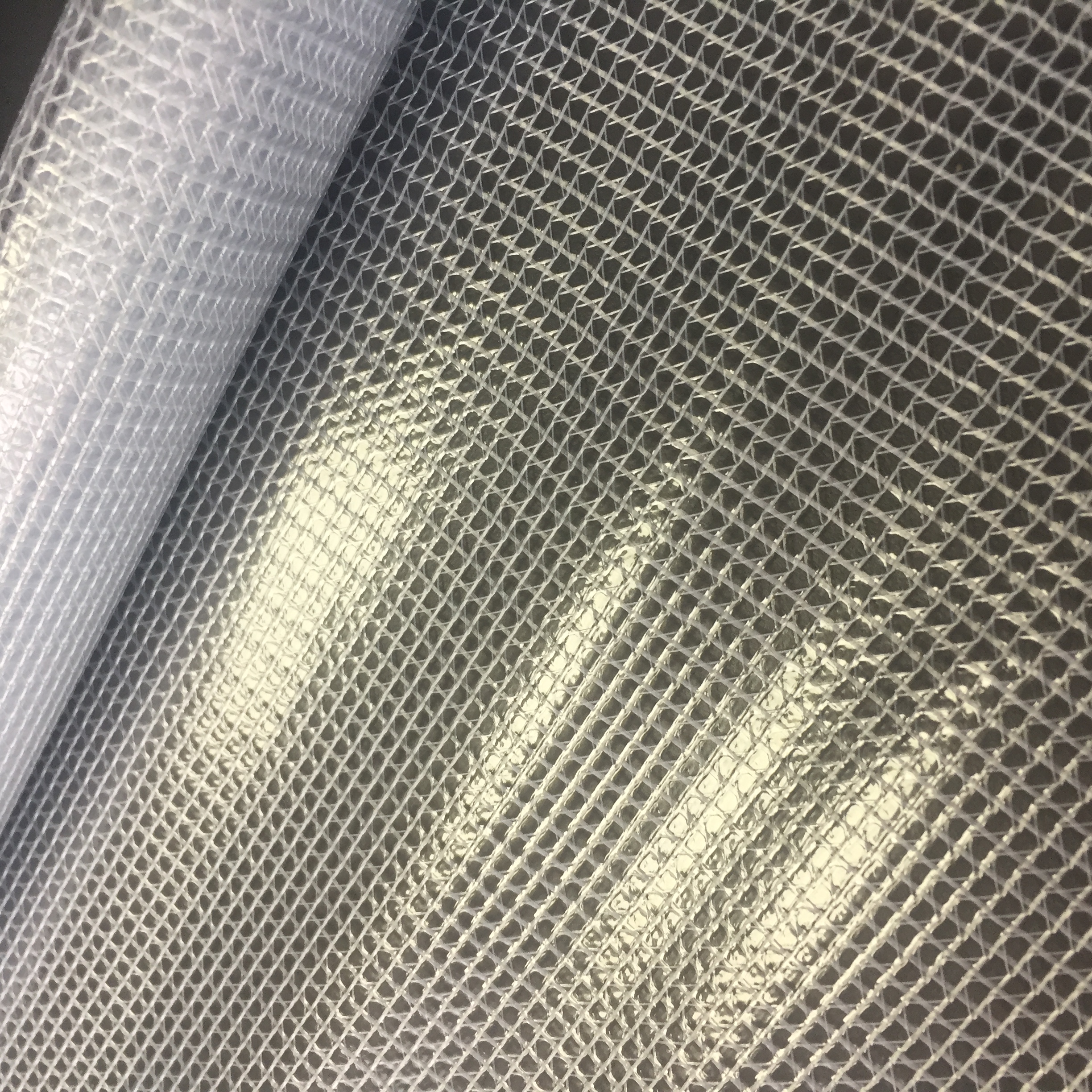 Clear PVC Mesh Fabric Tarpaulin Clear White Transparent Fabric