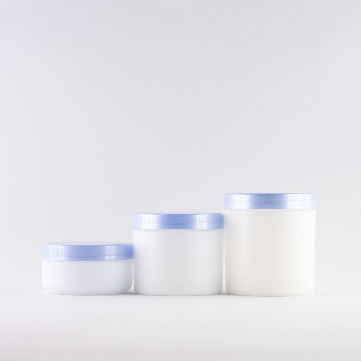 Double Wall Plastic Cosmetic Jars For Baby Cream Face Mask 120ml White Frosted Matted
