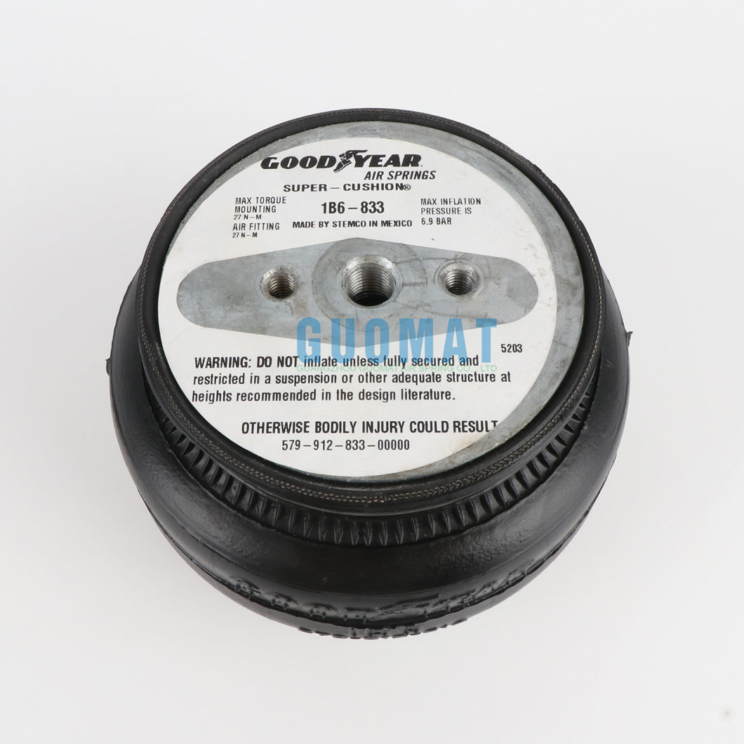 Goodyear 1b6-833 Air Spring Single Convoluted Air Spring 579912833 with Aluminum Plate