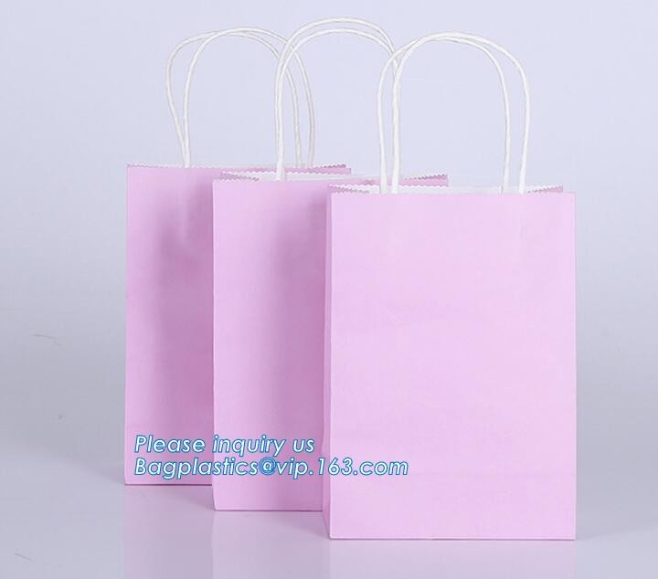 eco friendly paper printed shopping coffee packaging retail bags with handle logo,paper gift shopping bag with red custo
