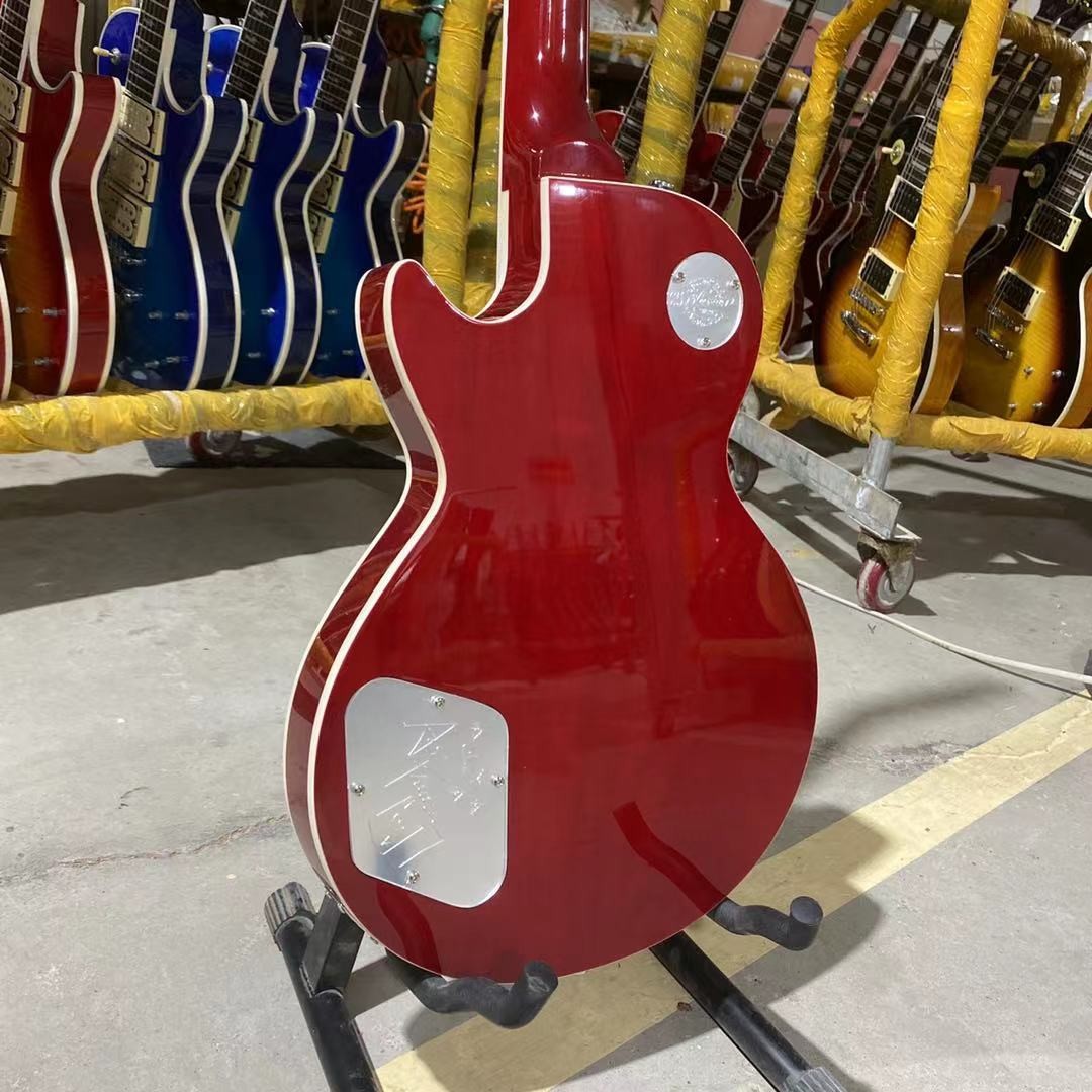 Custom Ace Frehley Cherryburst Color LP Electric Guitar with Hummbucker Pickups