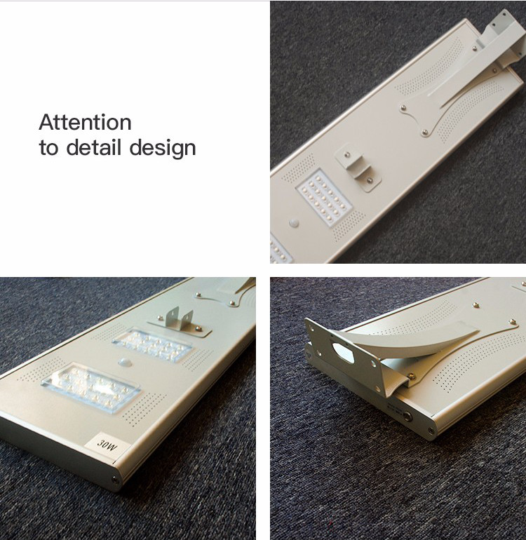 New Energy Saving IP65 Waterproof Slim Integrated All in One Solar Street Light Outdoor 30W 60W Solar Led Street light